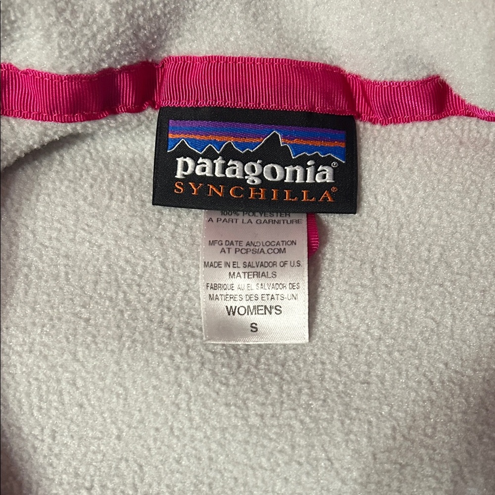 Patagonia Two-Tone Fleece Jacket with Blue Accents - Picture 2 of 6